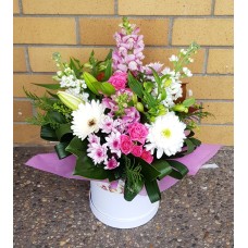 Cherrywood Signature Hat Box- Pretty Pinks, Purples & Whites (Small)